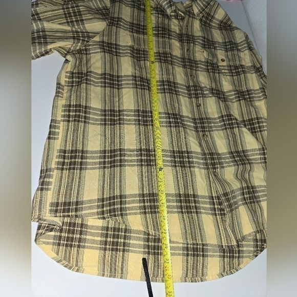 Eddie Bauer Shirt Men XXL Striped Button Up Brown Green Collared Long Sleeves - Picture 4 of 13